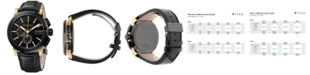 Gucci Unisex Swiss G-Chrono XL Black Leather Strap Watch 44mm YA101203
